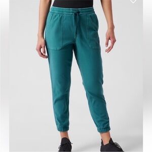 NWT Athleta Farallon Jogger Pants, Size Small, Borealis Green